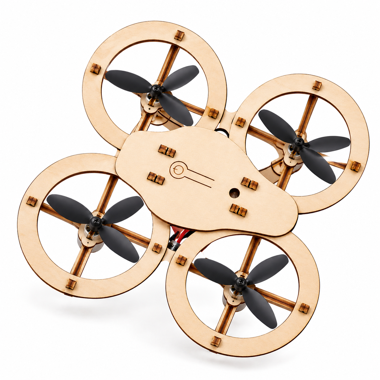 A drone build from the Build Series with real flight control