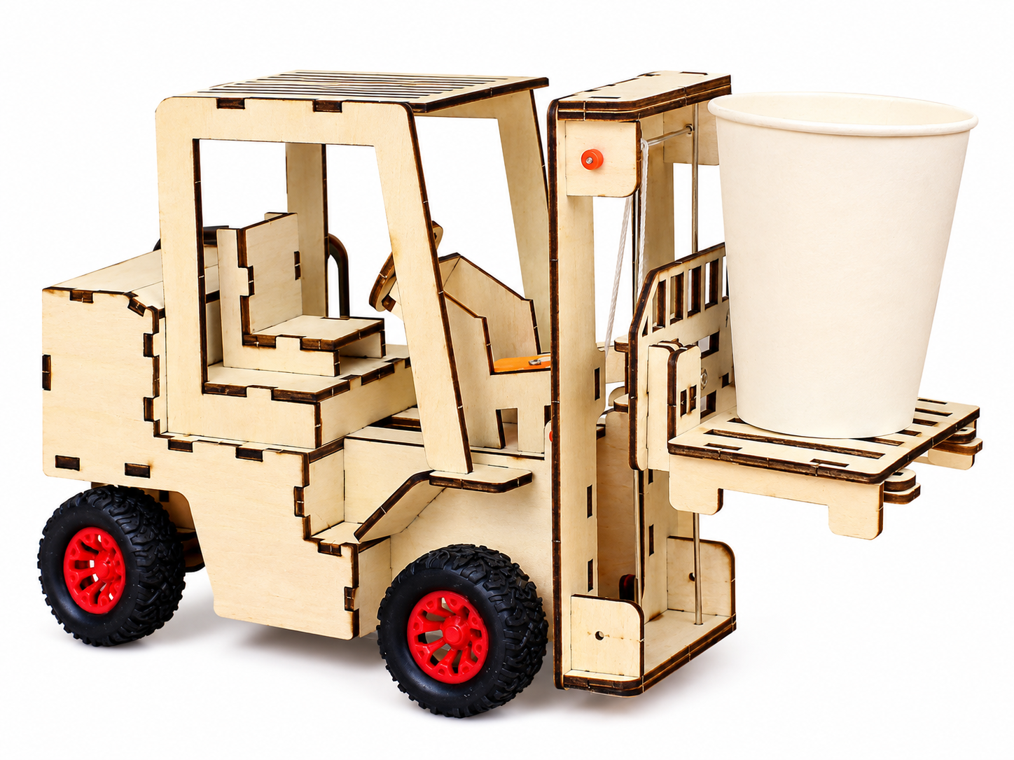 A hydraulic forklift build from the Build Series
