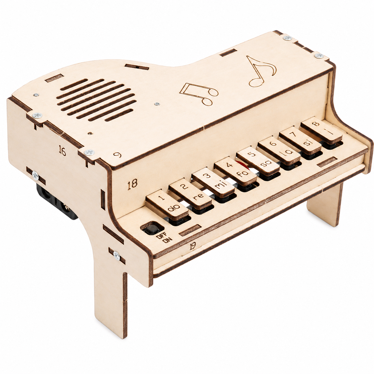 A working piano build from the Discover Series